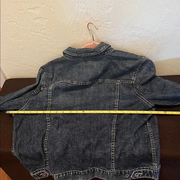 #1384=Blue Denim Jacket Embroidered & WHT Horse - Picture 5 of 5